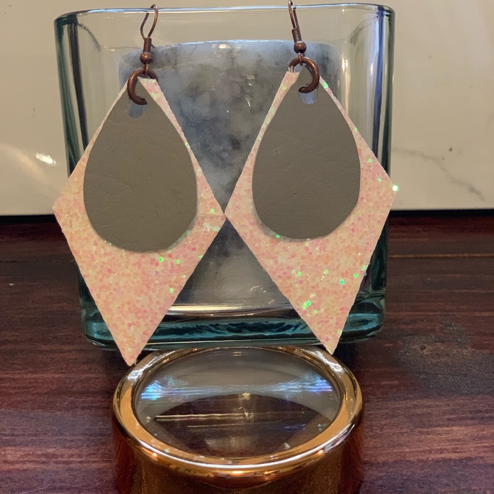 Faux leather earrings
